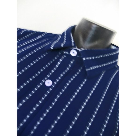 Tasso Elba, Men's , Dress Shirt, Blue Striped Checked, no iron, XXL - Picture 1 of 8